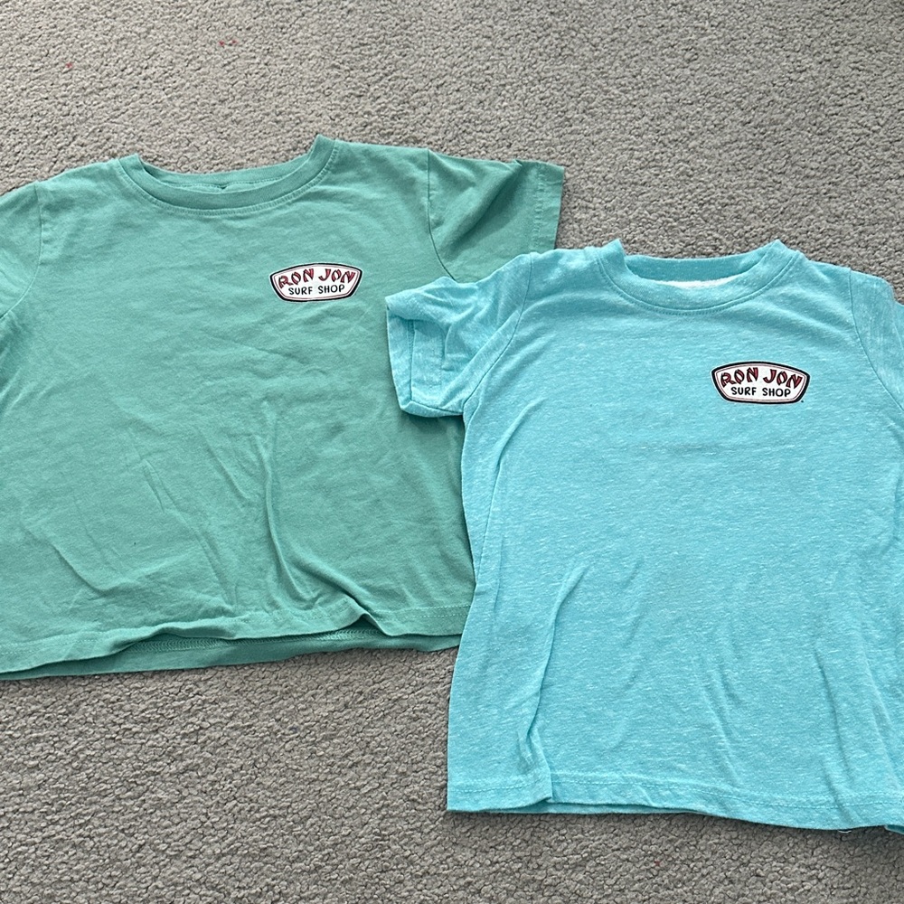 Ron Jon Kids Teal and Light Blue Short Sleeve Tees